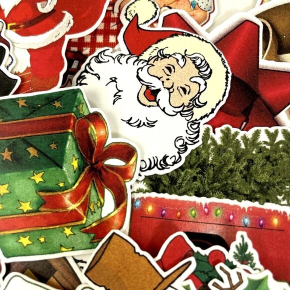 Lot 45 Plus Christmas Ephemera Pieces Fun Junk Journal Scrapbooking Die Cuts u - Picture 4 of 4